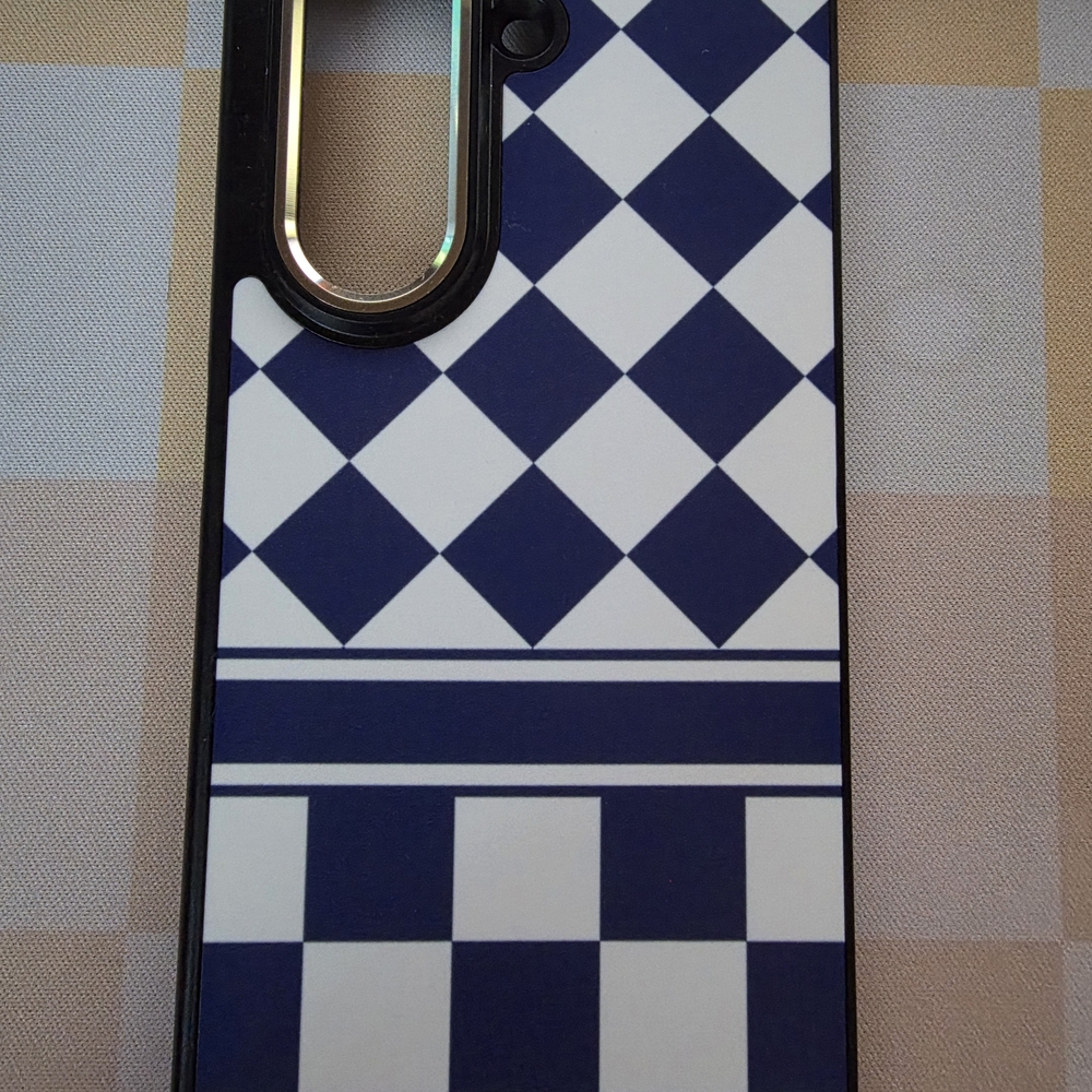 Burga Navy and White Geometric Phone Case Samsung Fold 7